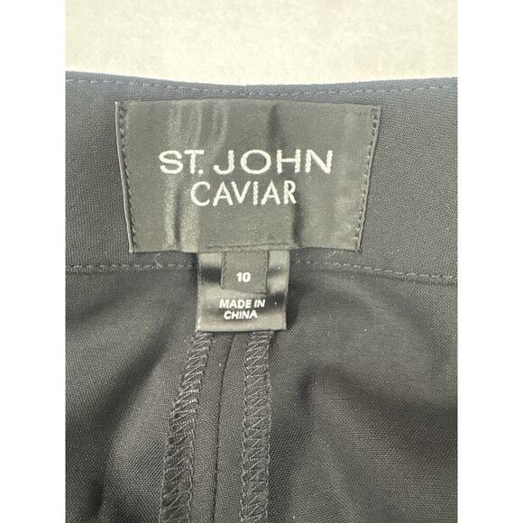 Women’s St. John Caviar Size 10 Black Slacks. - Picture 3 of 4